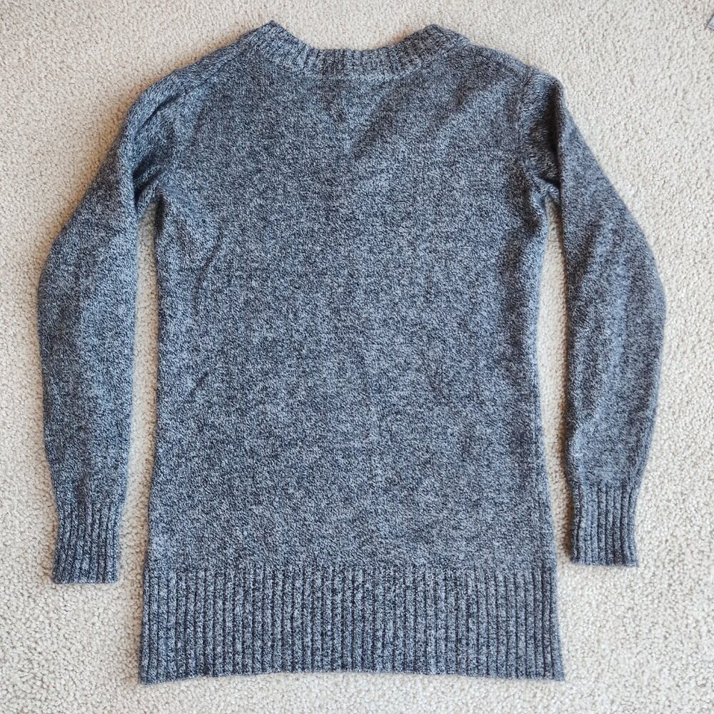 NWOT Athleta Vital V Wool/Cashmere Tunic Sweater Marled Grey - Picture 7 of 12
